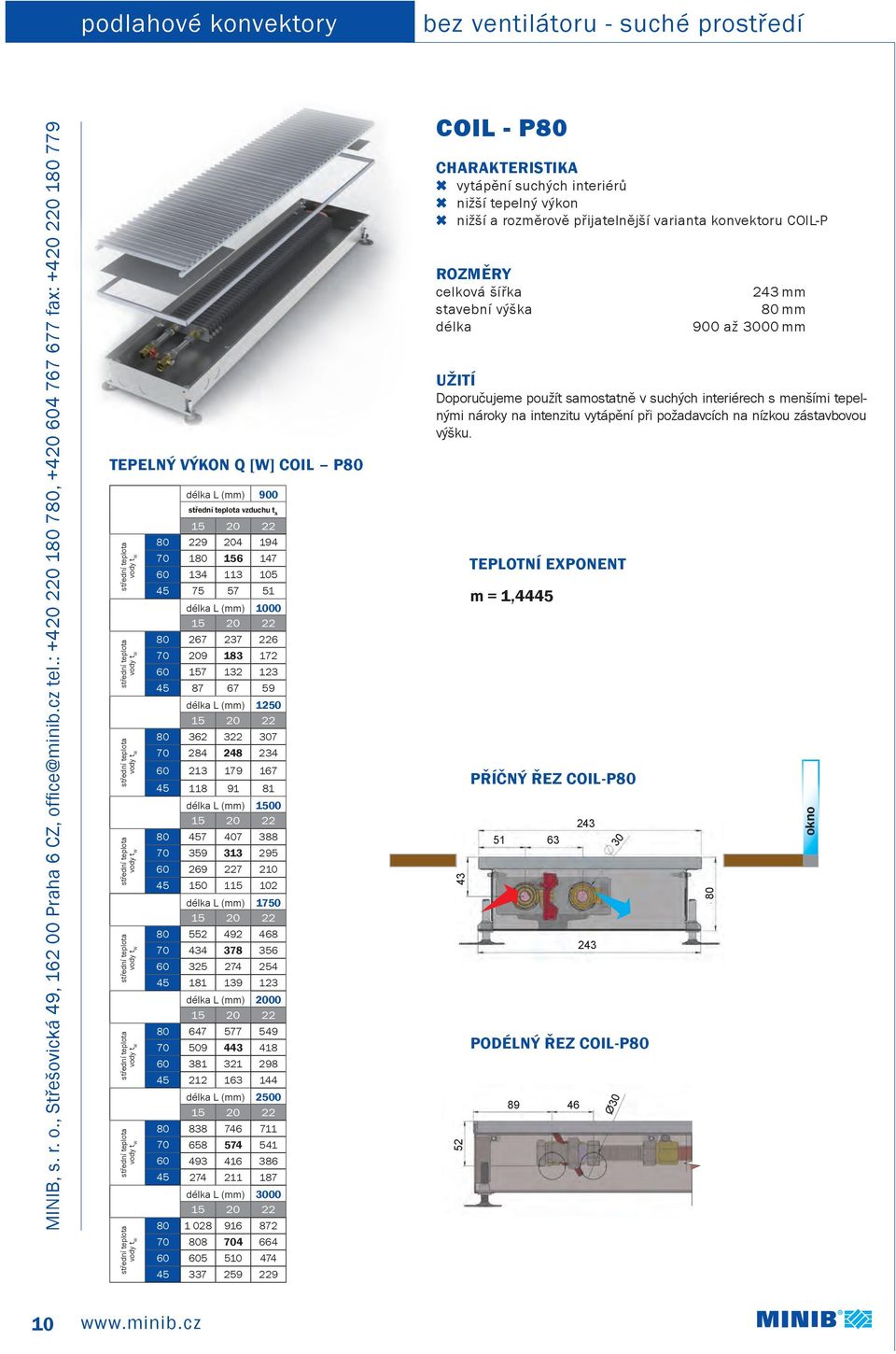 (mm) 1750 80 552 492 468 70 434 378 356 60 325 274 254 45 181 139 123 délka L (mm) 2000 80 647 577 549 70 509 443 418 60 381 321 298 45 212 163 144 délka L (mm) 2500 80 838 746 711 70 658 574 541 60