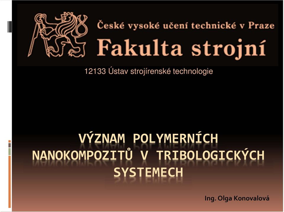 POLYMERNÍCH NANOKOMPOZITŮ V