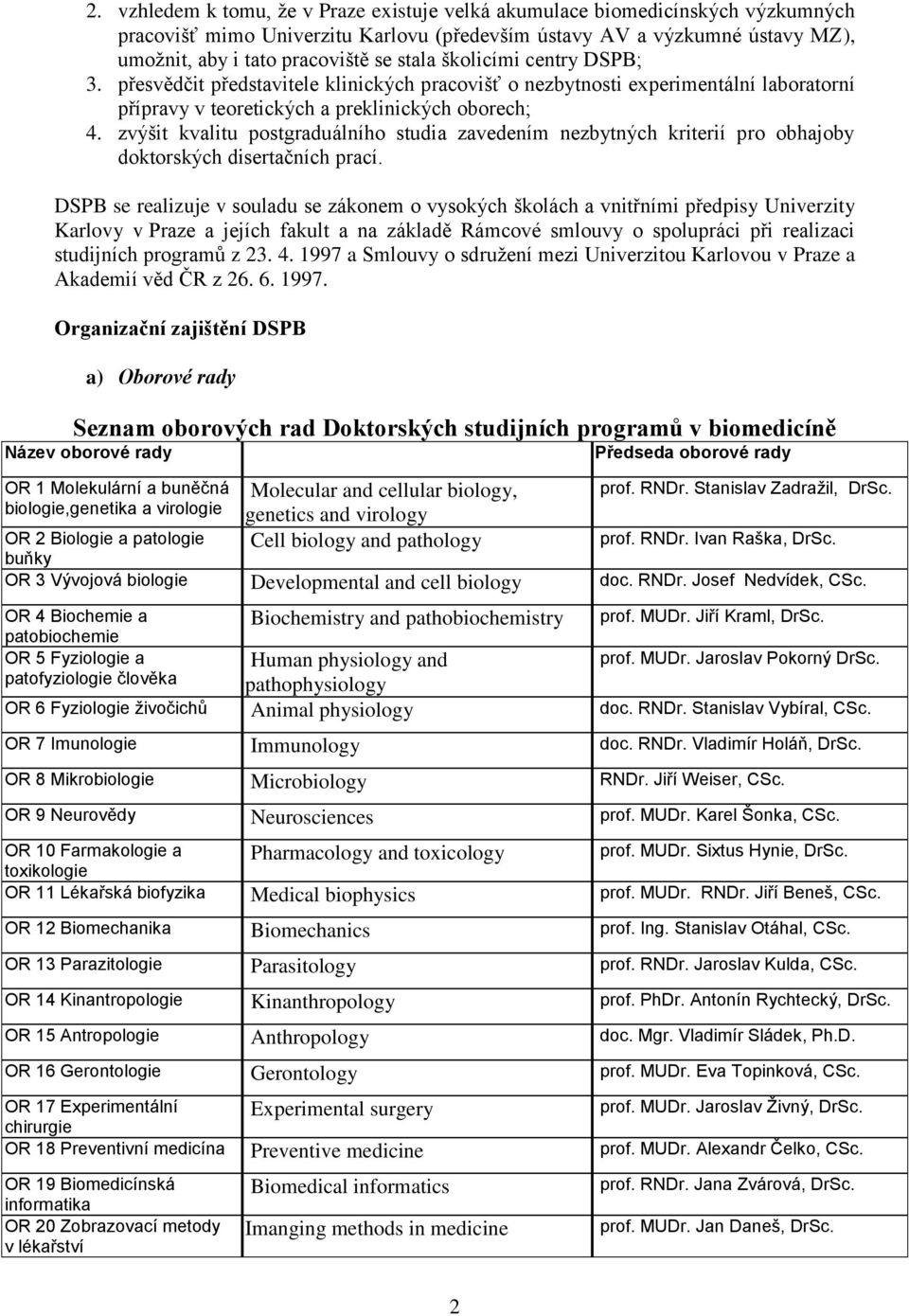 zvýšit kvalitu postgraduálního studia zavedením nezbytných kriterií pro obhajoby doktorských disertačních prací.