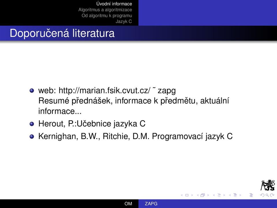 aktuální informace... Herout, P.