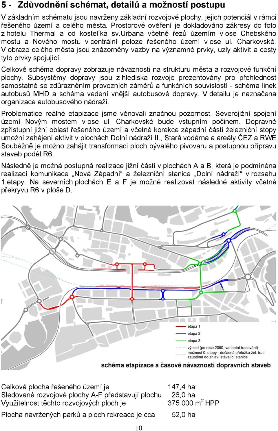 Charkovské. V obraze celého města jsou znázorněny vazby na významné prvky, uzly aktivit a cesty tyto prvky spojující.