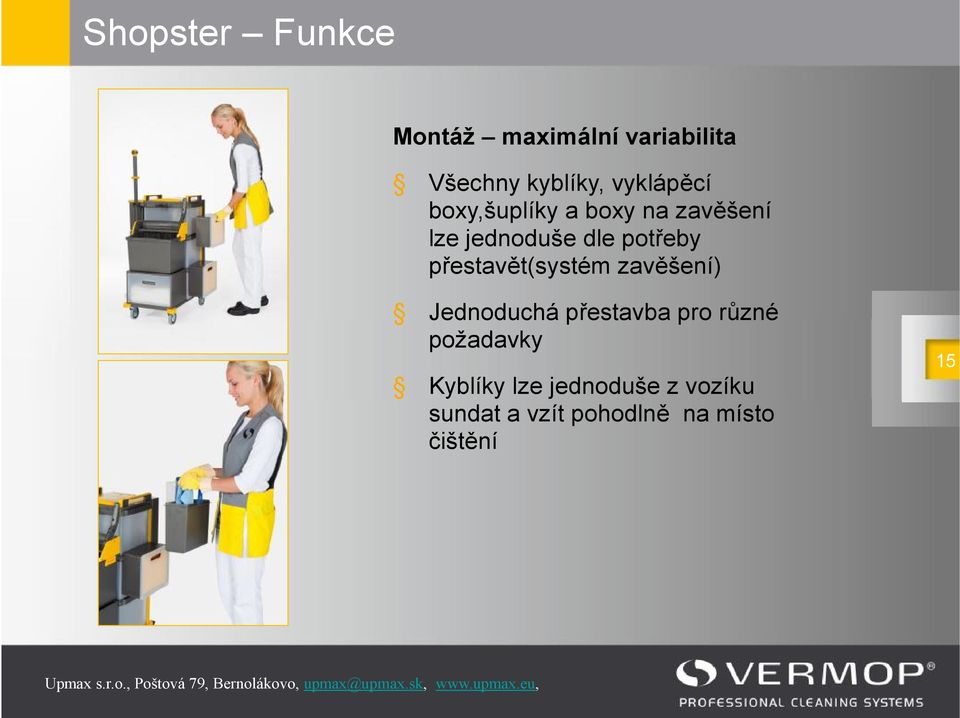 přestavět(systém zavěšení) Jednoduchá přestavba pro různé požadavky