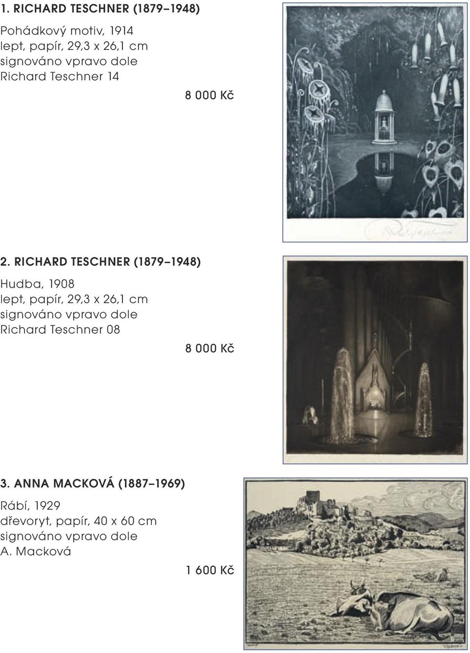 RICHARD TESCHNER (1879 1948) Hudba, 1908 lept, papír, 29,3 x 26,1 cm signováno vpravo dole