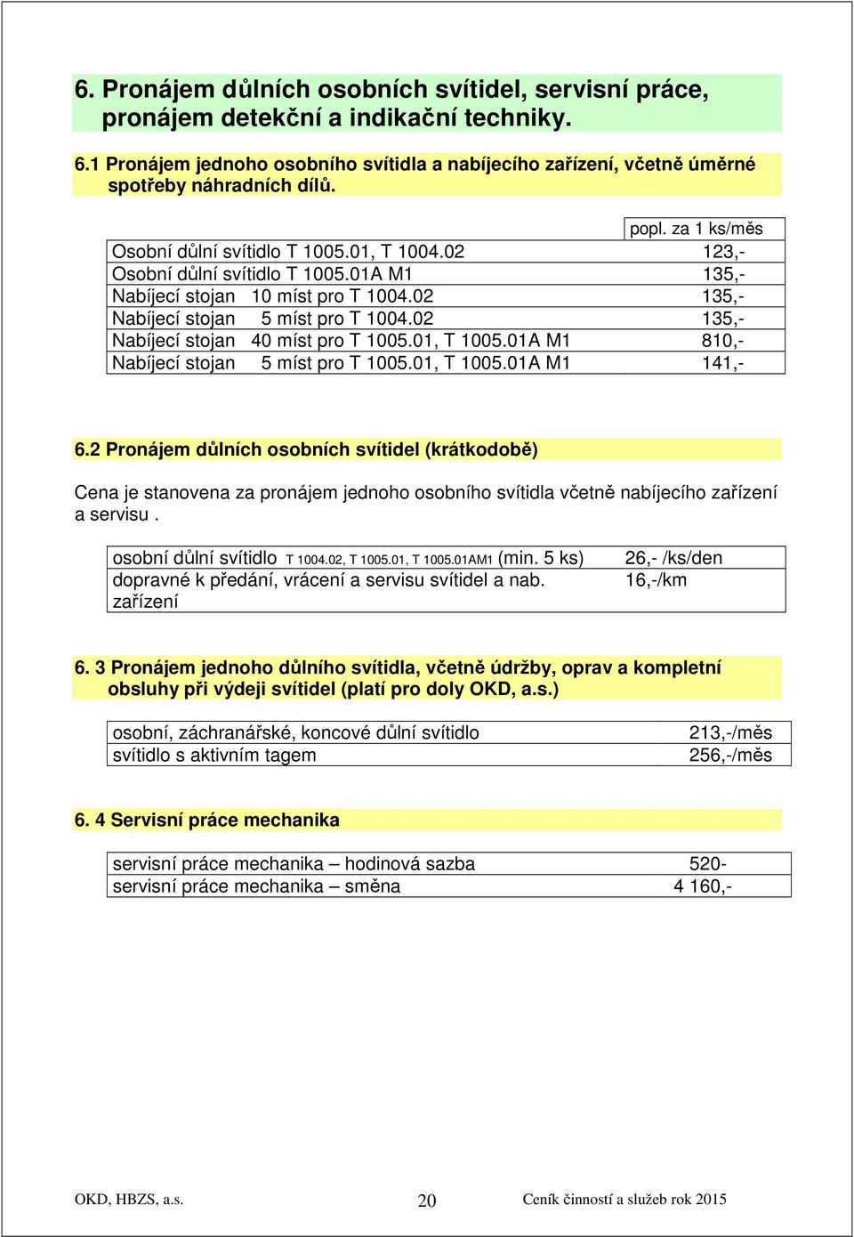 02 135,- Nabíjecí stojan 40 míst pro T 1005.01, T 1005.01A M1 810,- Nabíjecí stojan 5 míst pro T 1005.01, T 1005.01A M1 141,- 6.