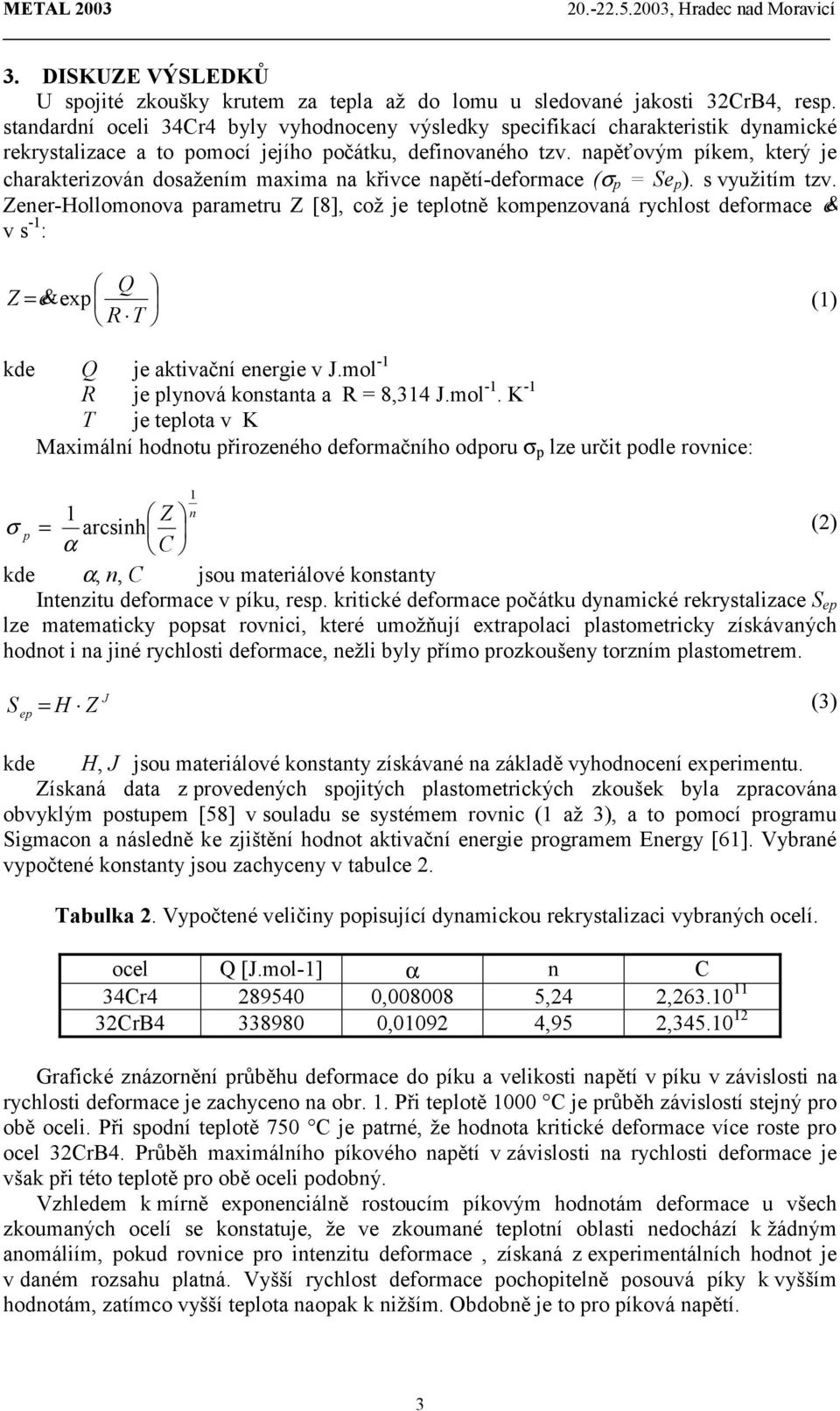 napěťovým píkem, který je charakterizován dosažením maxima na křivce napětí-deformace (σ p = Se p ). s využitím tzv.