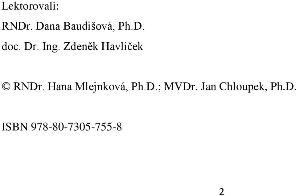 Hana Mlejnková, Ph.D.; MVDr.