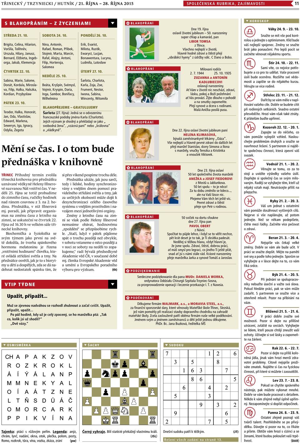 PONDĚLÍ 26. 10.