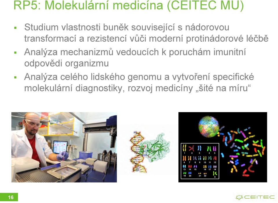 mechanizmů vedoucích k poruchám imunitní odpovědi organizmu Analýza celého