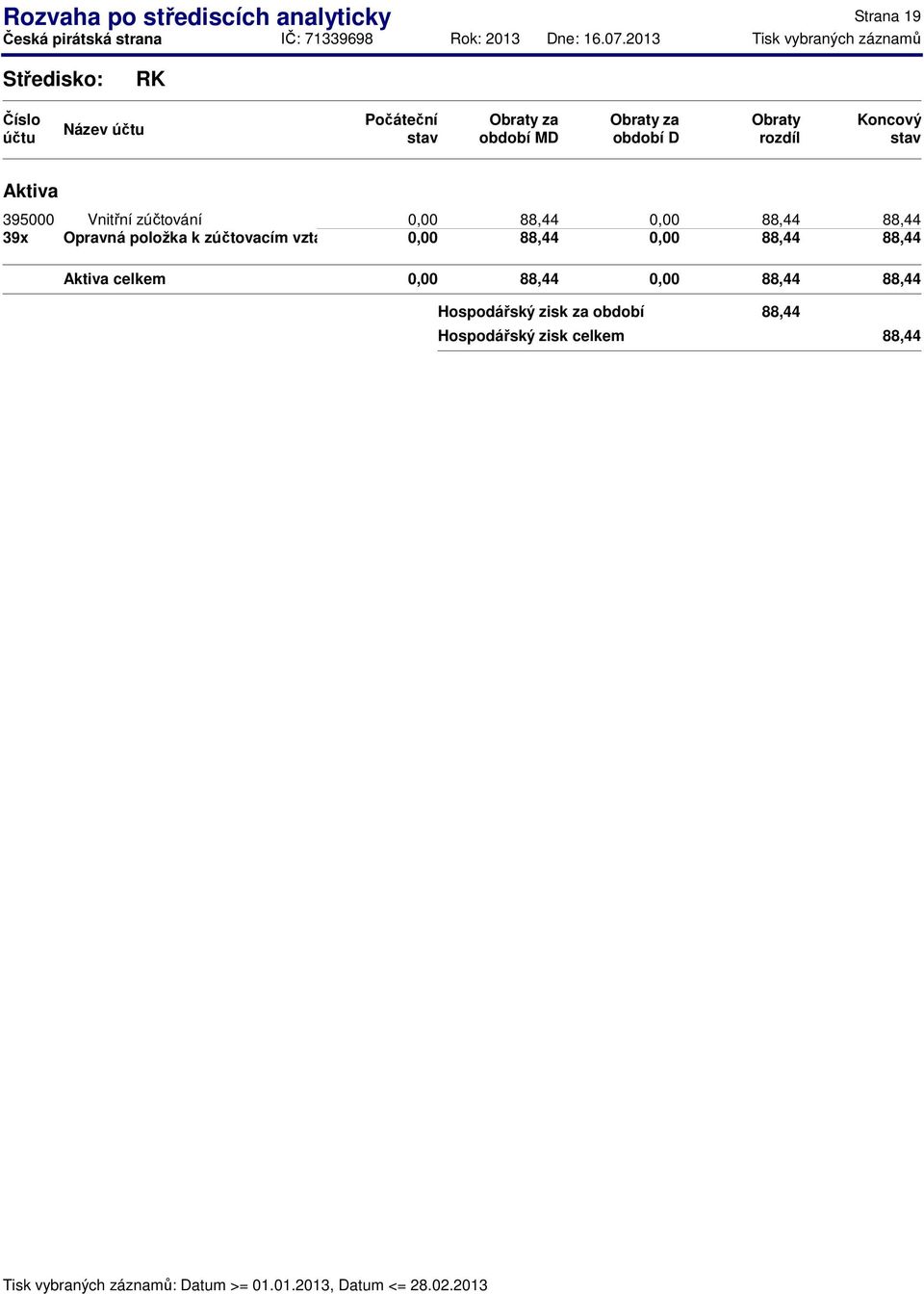 395000 Vnitřní zúčtování 39x