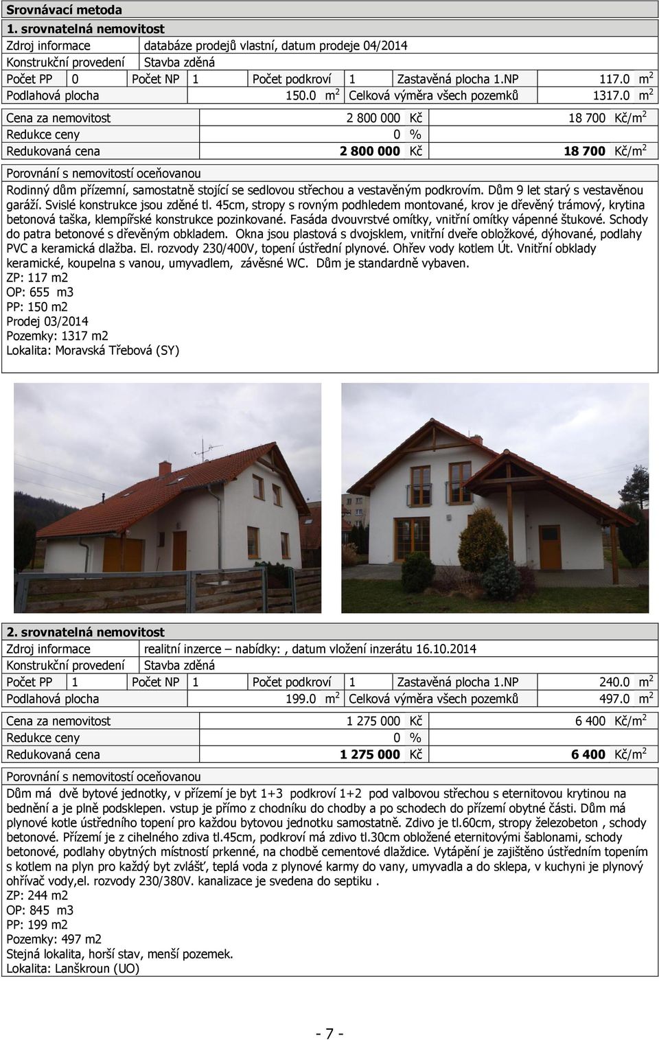 0 m 2 Podlahová plocha 150.0 m 2 Celková výměra všech pozemků 1317.