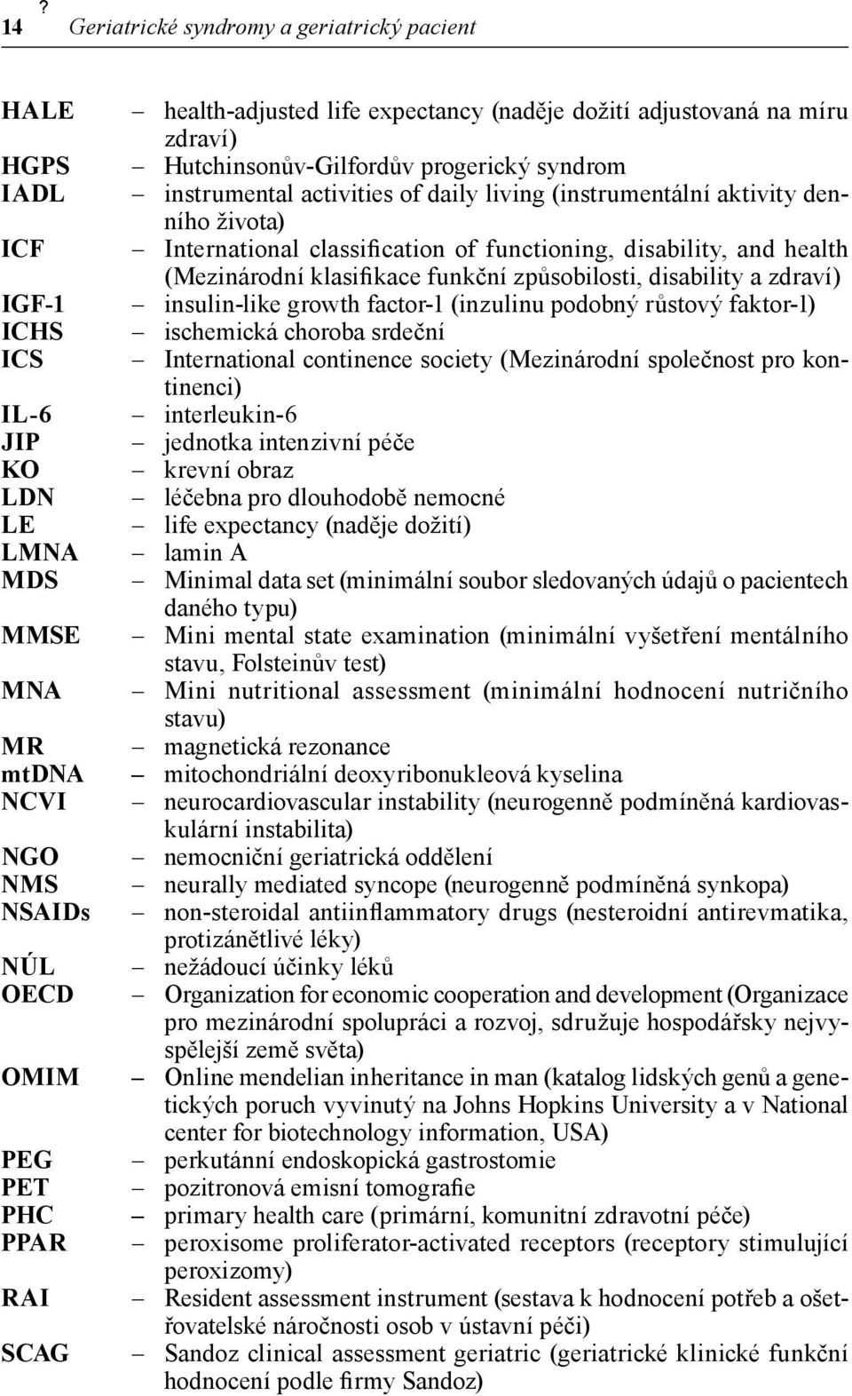 International classification of functioning, disability, and health (Mezinárodní klasifikace funkční způsobilosti, disability a zdraví) insulin-like growth factor-1 (inzulinu podobný růstový