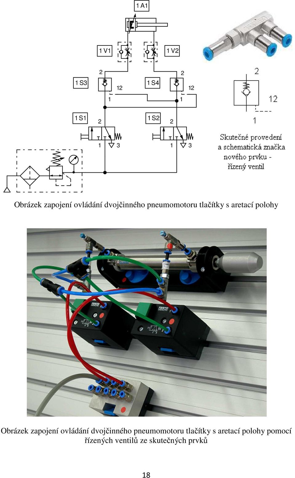 aretací polohy  aretací polohy pomocí řízených ventilů ze