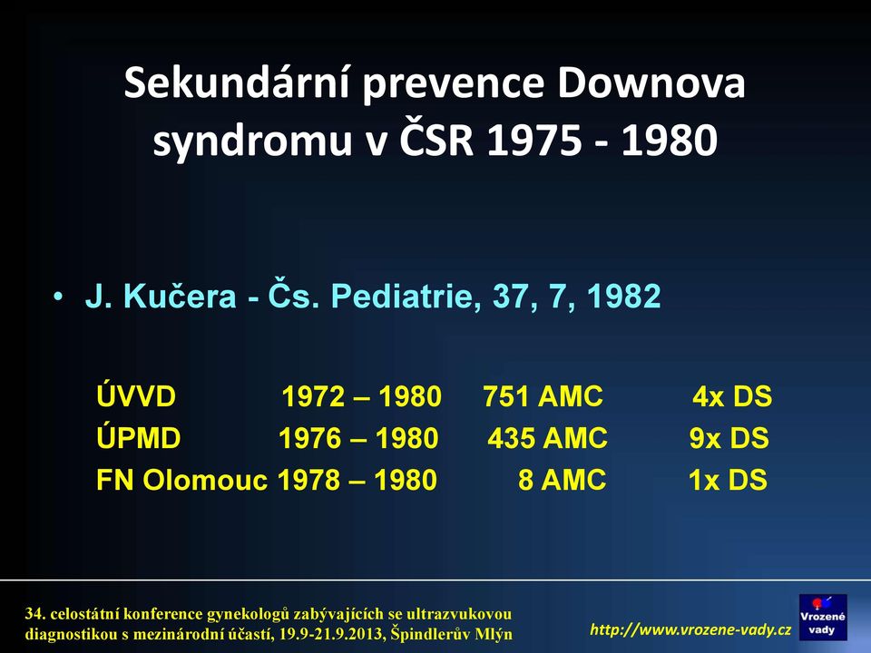 Pediatrie, 37, 7, 1982 ÚVVD 1972 1980 751 AMC