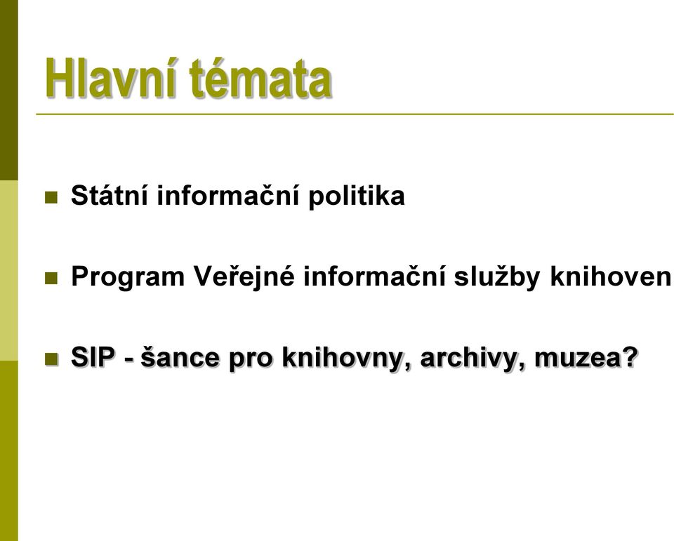 informační služby knihoven SIP