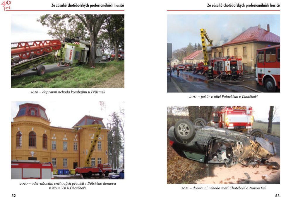 požár v ulici Palackého v i 2010 odstraňování sněhových převisů z