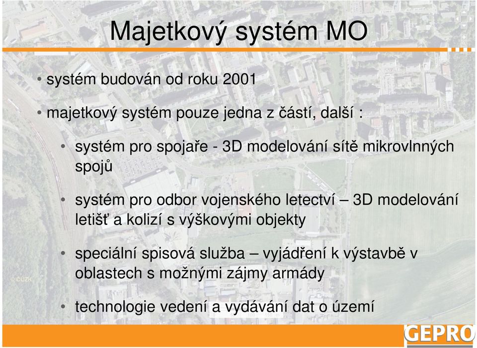 vojenského letectví 3D modelování letišť a kolizí s výškovými objekty speciální spisová