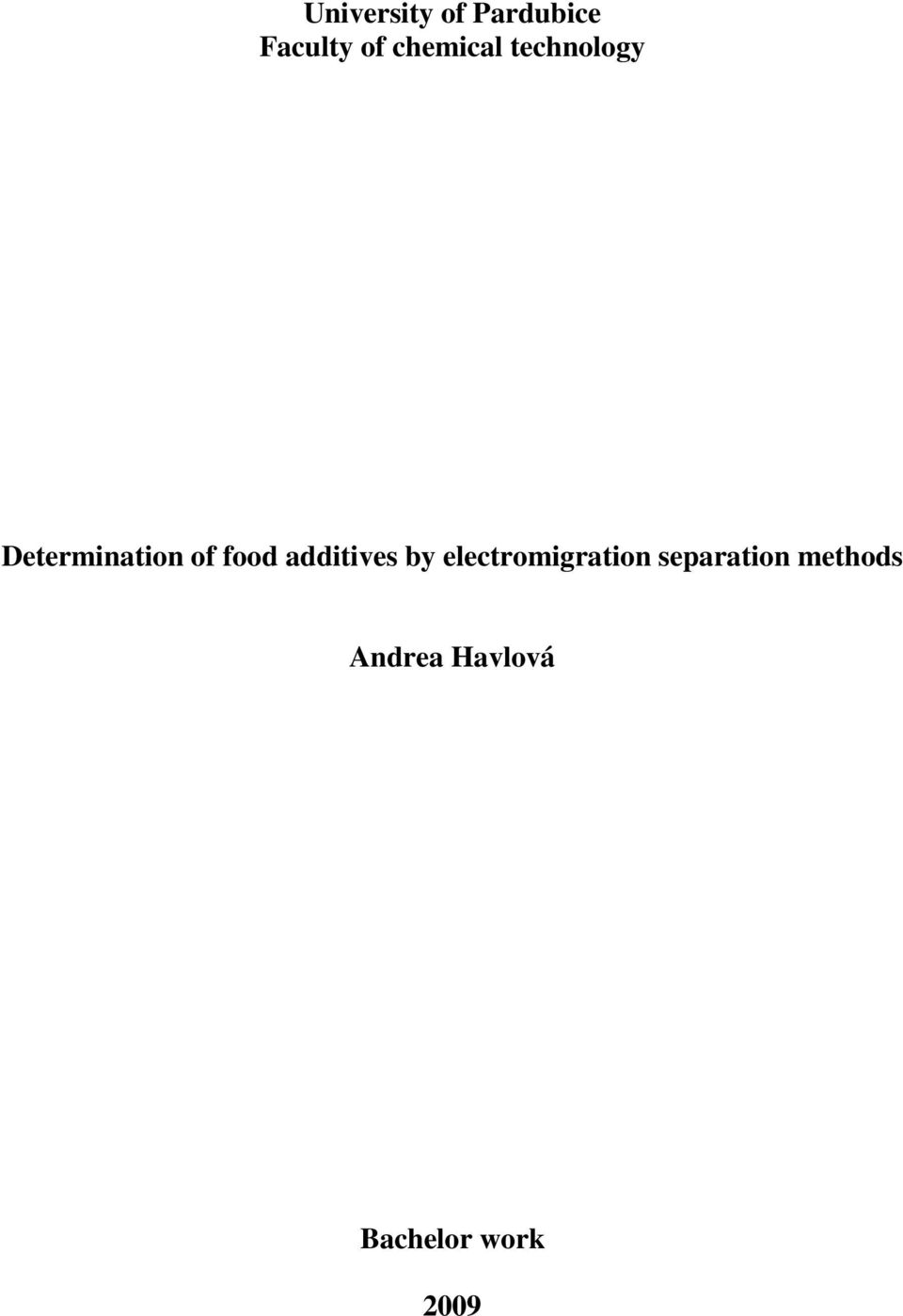 food additives by electromigration