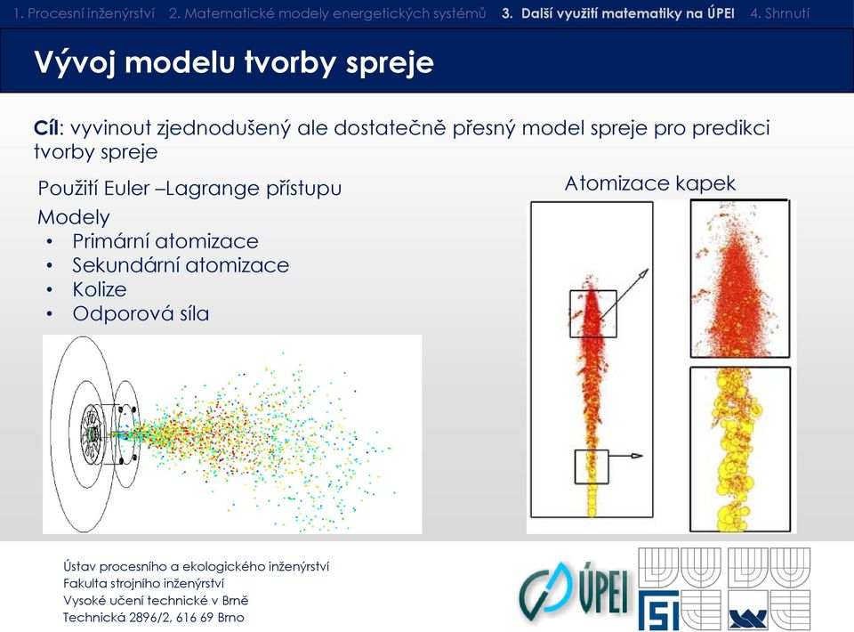 Použití Euler Lagrange přístupu Modely Primární atomizace