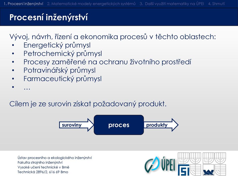 na ochranu životního prostředí Potravinářský průmysl Farmaceutický