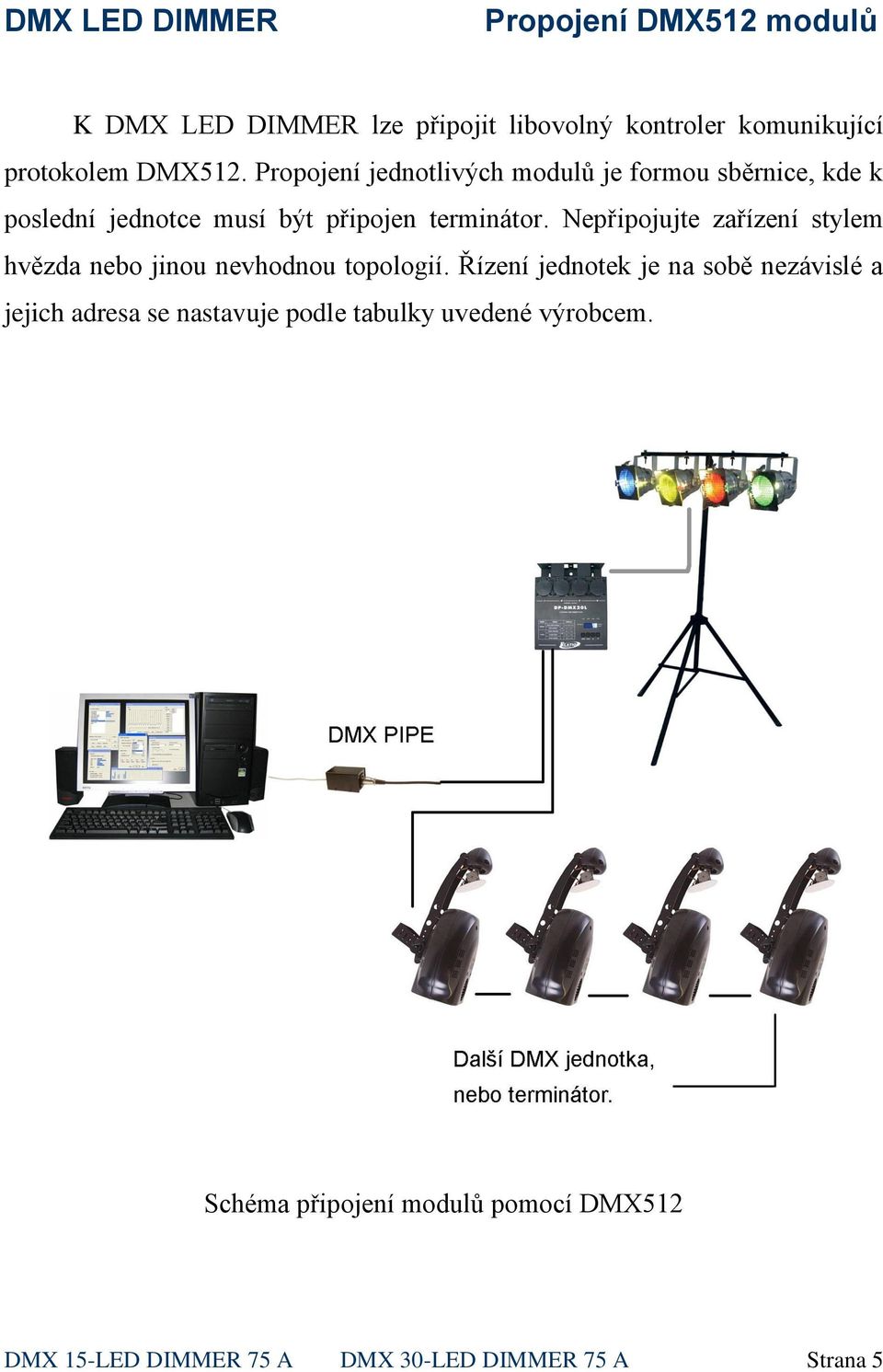 Nepřipojujte zařízení stylem hvězda nebo jinou nevhodnou topologií.