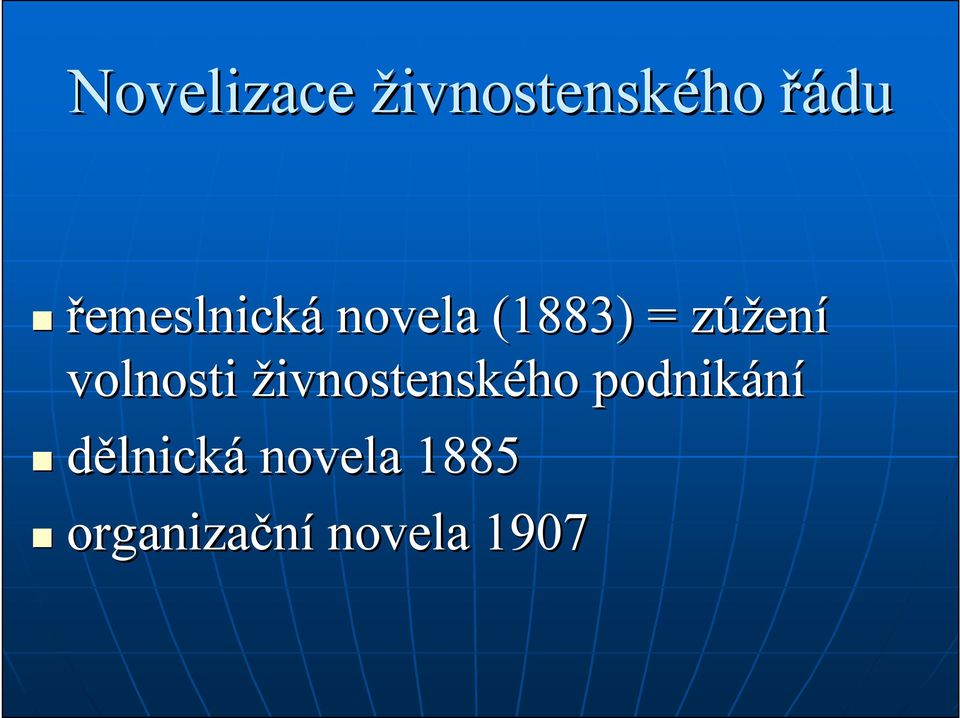 ení volnosti živnostenského
