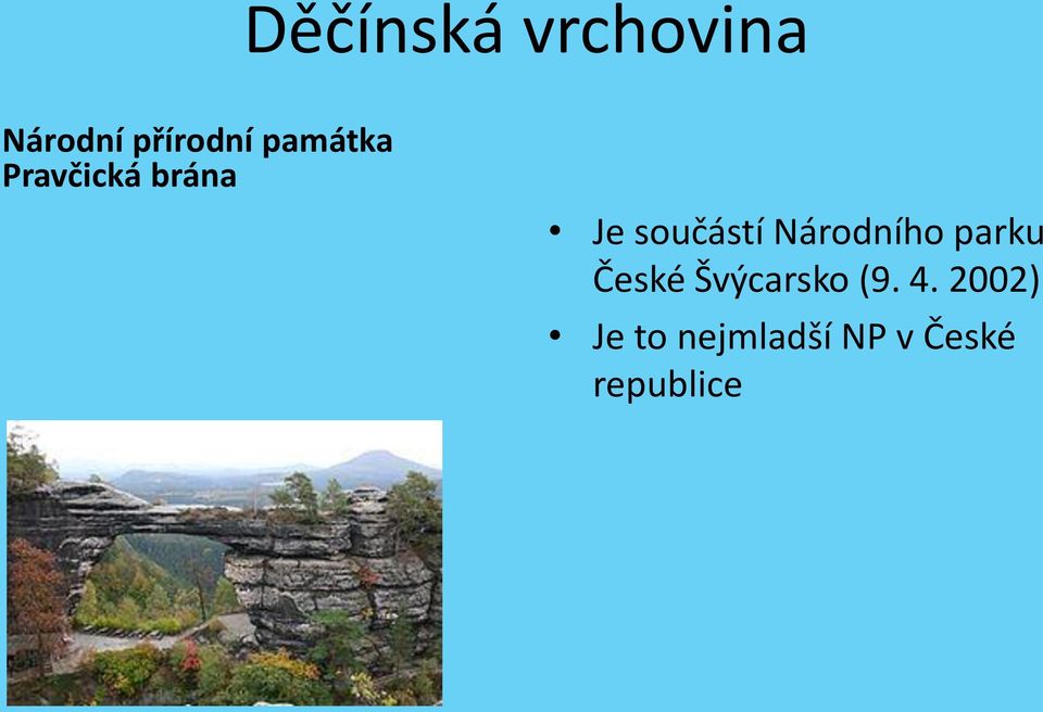 Národního parku České Švýcarsko (9. 4.