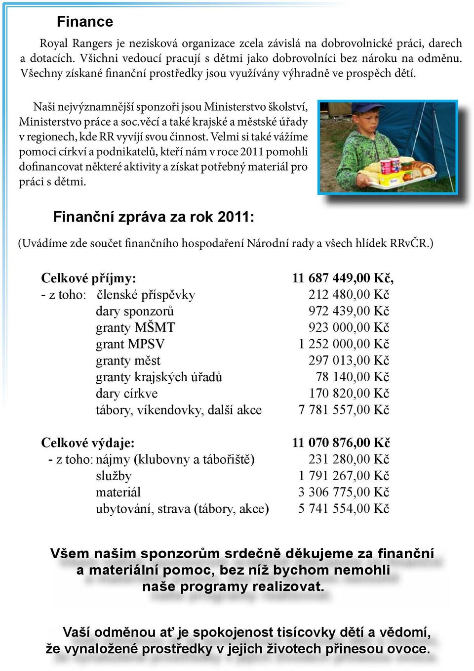 věcí a také krajské a městské úřady v regionech, kde RR vyvíjí svou činnost.
