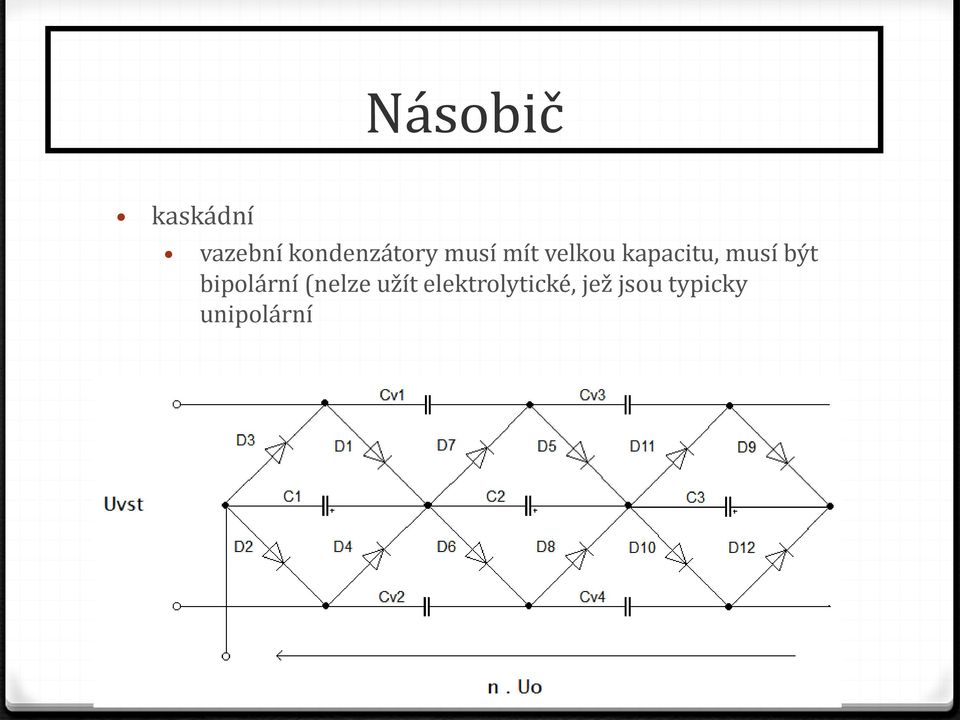 kapacitu, musí být bipolární