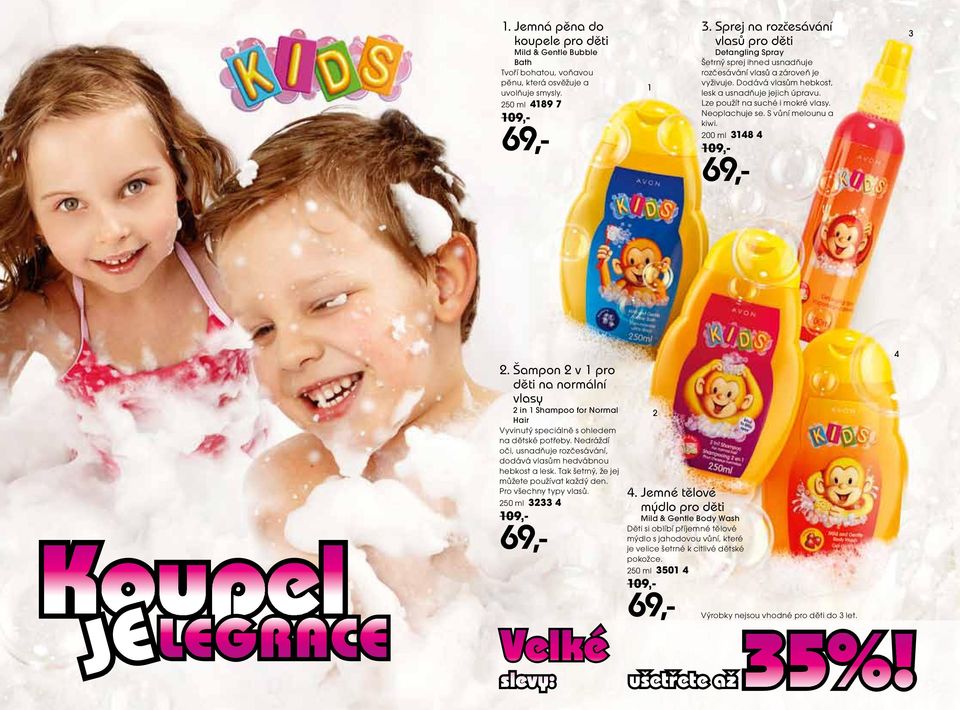 Lze použít na suché i mokré vlasy. Neoplachuje se. S vůní melounu a kiwi. 00 ml 3148 4 69,- 3 Koupel.