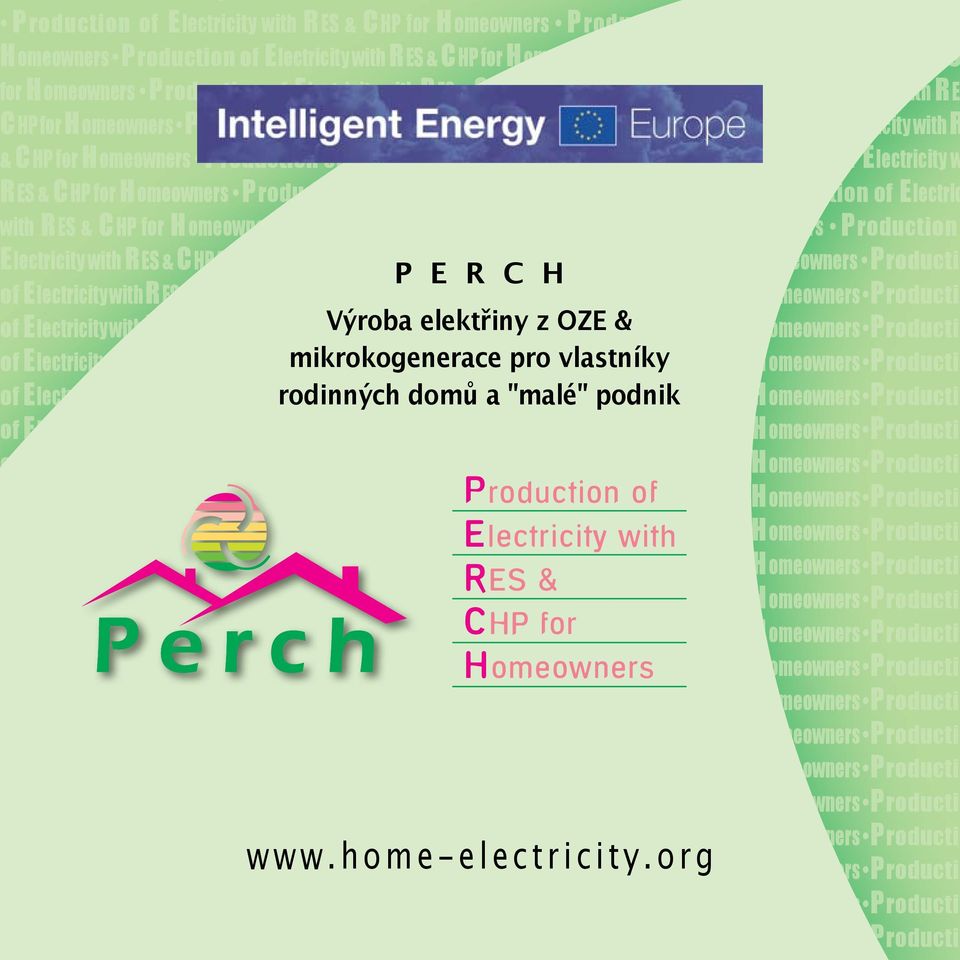 Electricity w R ES & C HP for H omeowners Production of Electricity with R ES & C HP for H omeowners Production of Electric with RES & CHP for Homeowners P roduction of Electricity with RES & CHP for