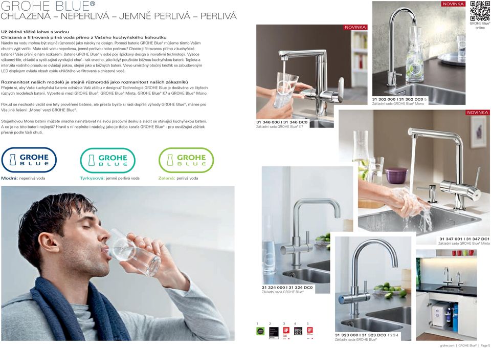 Vaše přání je nám rozkazem. Baterie GROHE Blue v sobě pojí špičkový design a inovativní technologii.