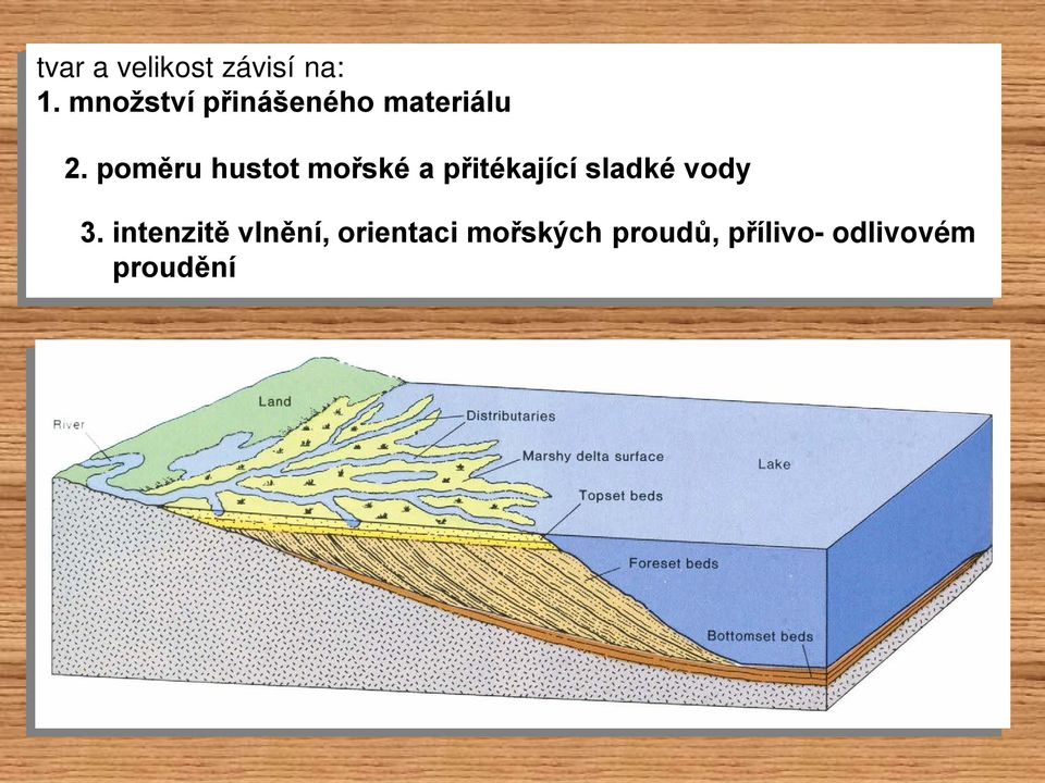 poměru hustot mořské a přitékající sladké vody