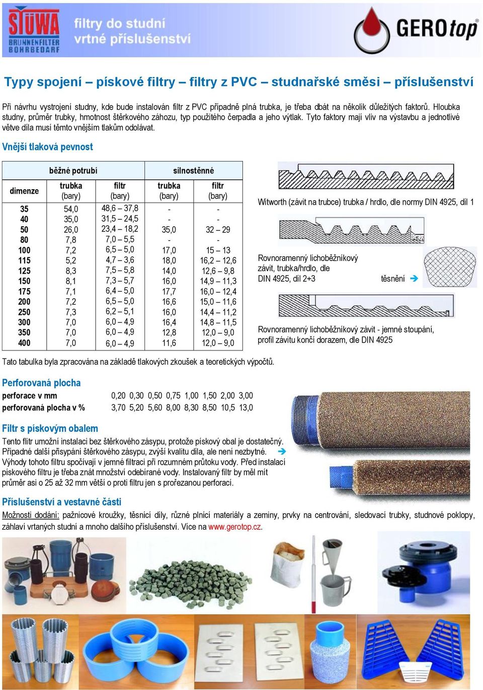 Vnější tlaková pevnost dimenze 35 40 175 běžné potrubí trubka (bary) 5 3 26,0 7,8 7,2 5,2 8,3 8,1 7,1 7,2 7,3 filtr (bary) 48,6 37,8 31,5 24,5 23,4 18,2 5,5 6,5 4,7 3,6 5,8 7,3 5,7 6,4 6,5 6,2 5,1