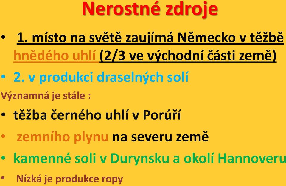 východní části země) 2.