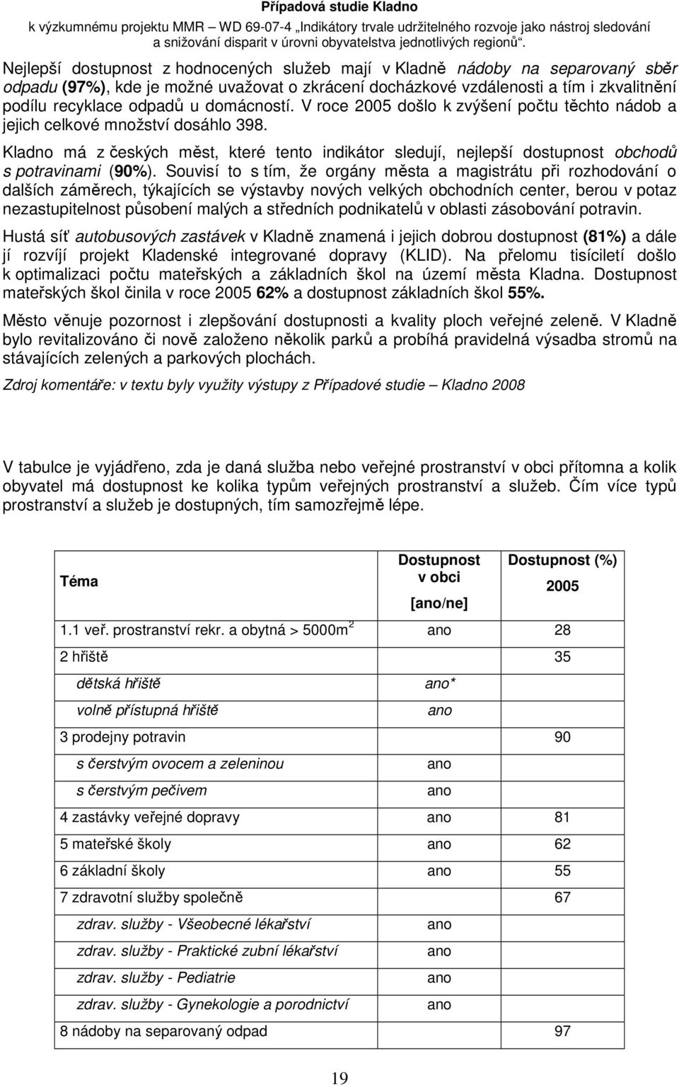 Kladno má z českých měst, které tento indikátor sledují, nejlepší dostupnost obchodů s potravinami (90%).