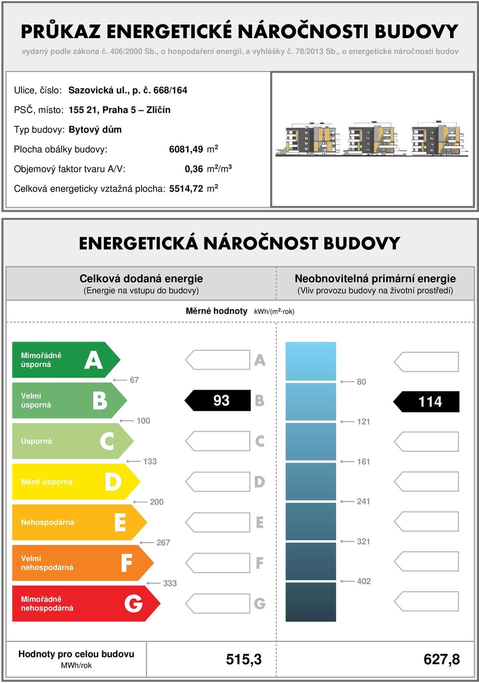 78/213 Sb., o energetické náročnosti budov Ulice, čí