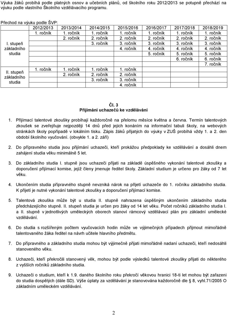 stupeň 3. ročník 3. ročník 3. ročník 3. ročník 3. ročník základního 4. ročník 4. ročník 4. ročník 4. ročník studia 5. ročník 5. ročník 5. ročník 6. ročník 6. ročník 7. ročník II.