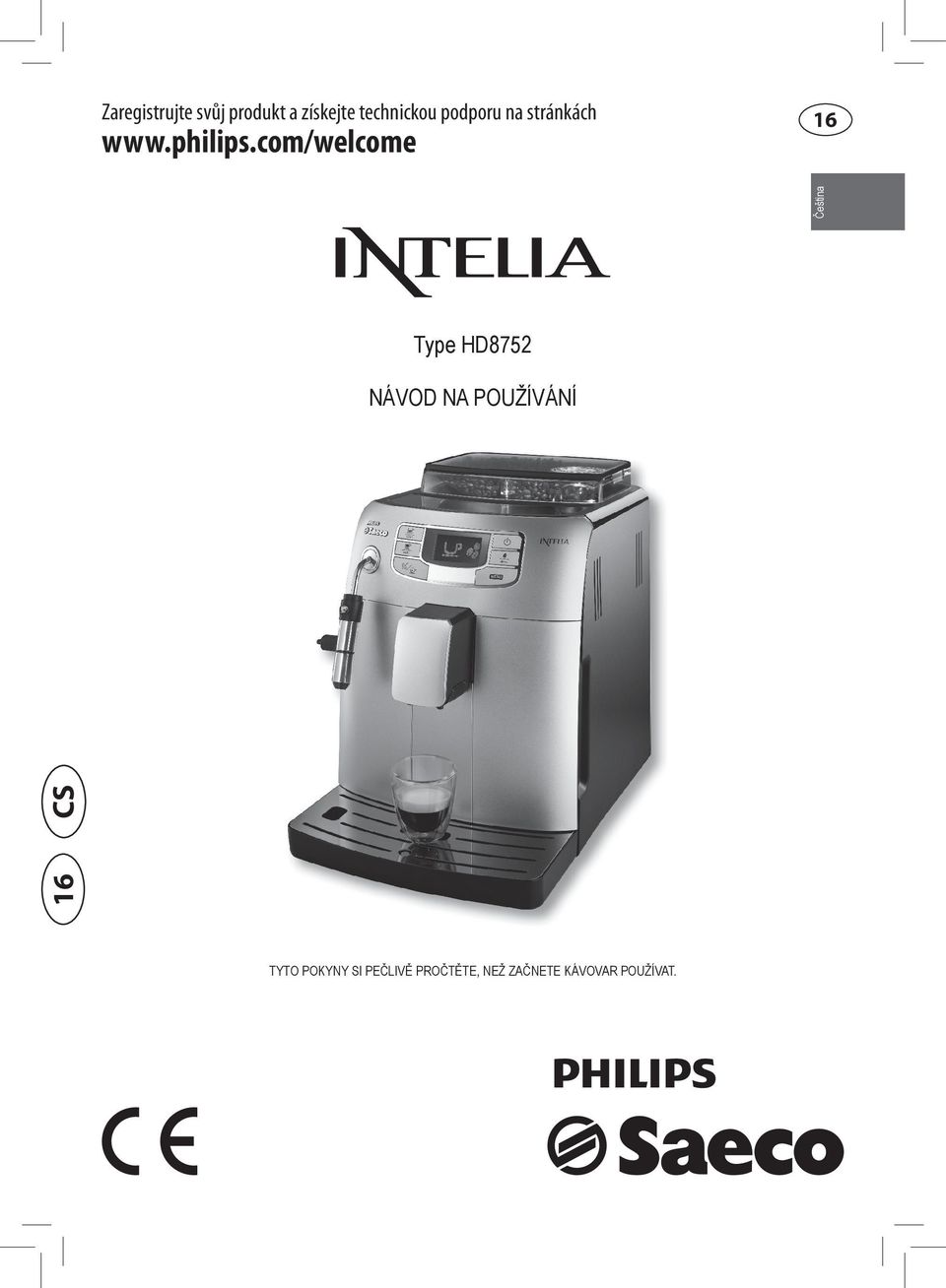 com/welcome 16 Čeština Type HD8752 NÁVOD NA