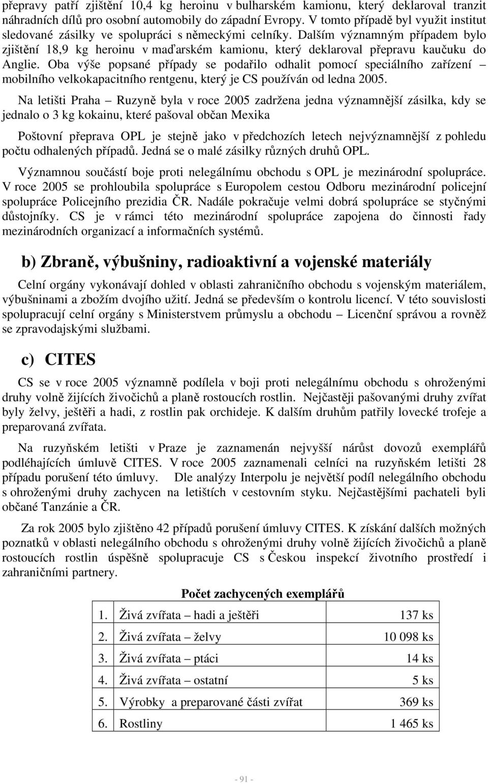 Dalším významným případem bylo zjištění 18,9 kg heroinu v maďarském kamionu, který deklaroval přepravu kaučuku do Anglie.