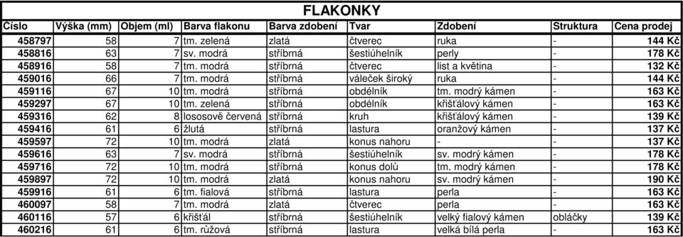 zelená stříbrná obdélník křišťálový kámen - 163 Kč 459316 62 8 lososově červená stříbrná kruh křišťálový kámen - 139 Kč 459416 61 6 žlutá stříbrná lastura oranžový kámen - 137 Kč 459597 72 10 tm.