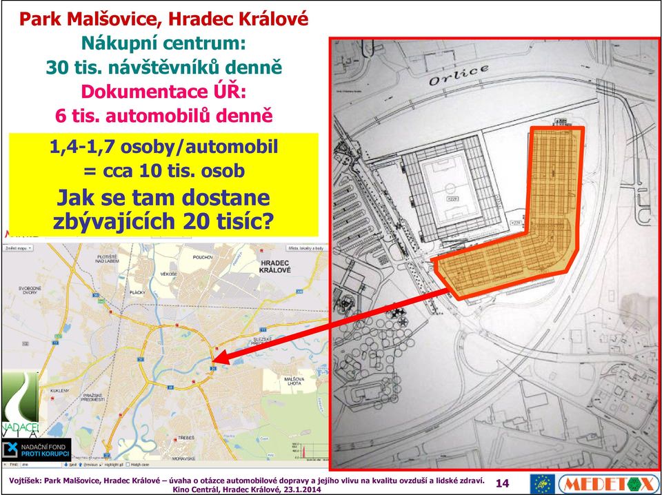 automobilů denně 1,4-1,7 osoby/automobil = cca 10