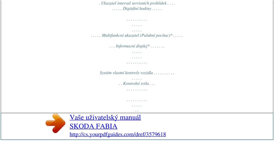 (Palubní pocítac)*... Informacní displej*.