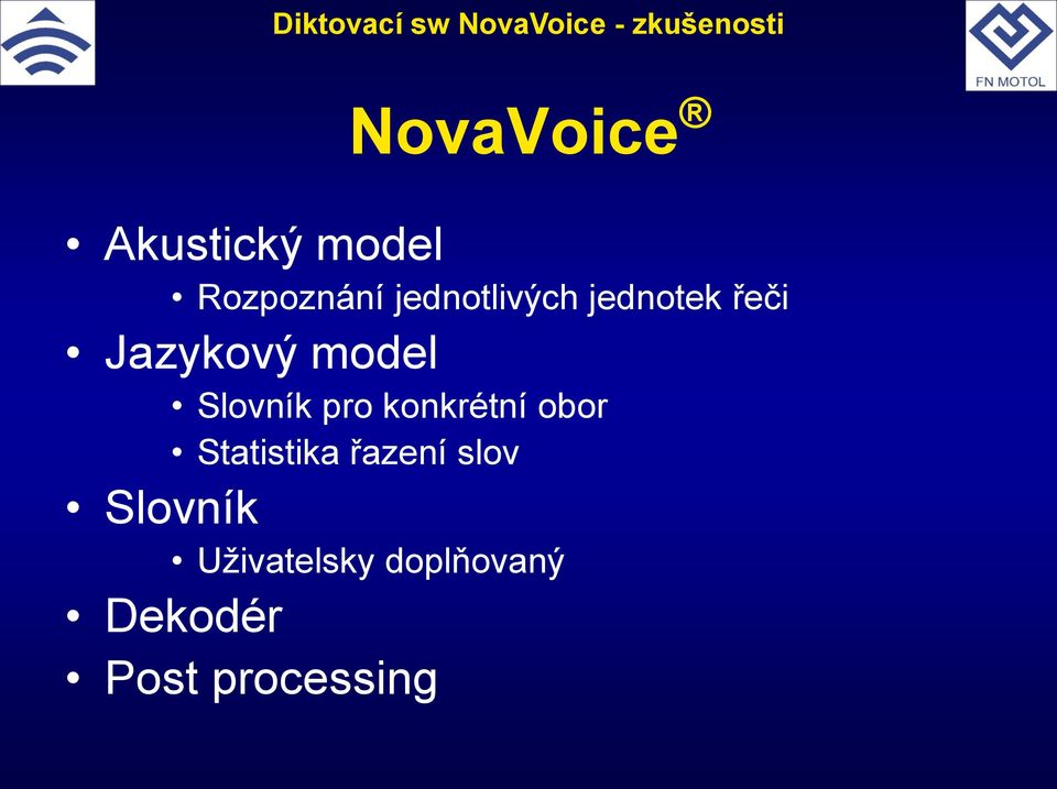 Slovník pro konkrétní obor Statistika řazení