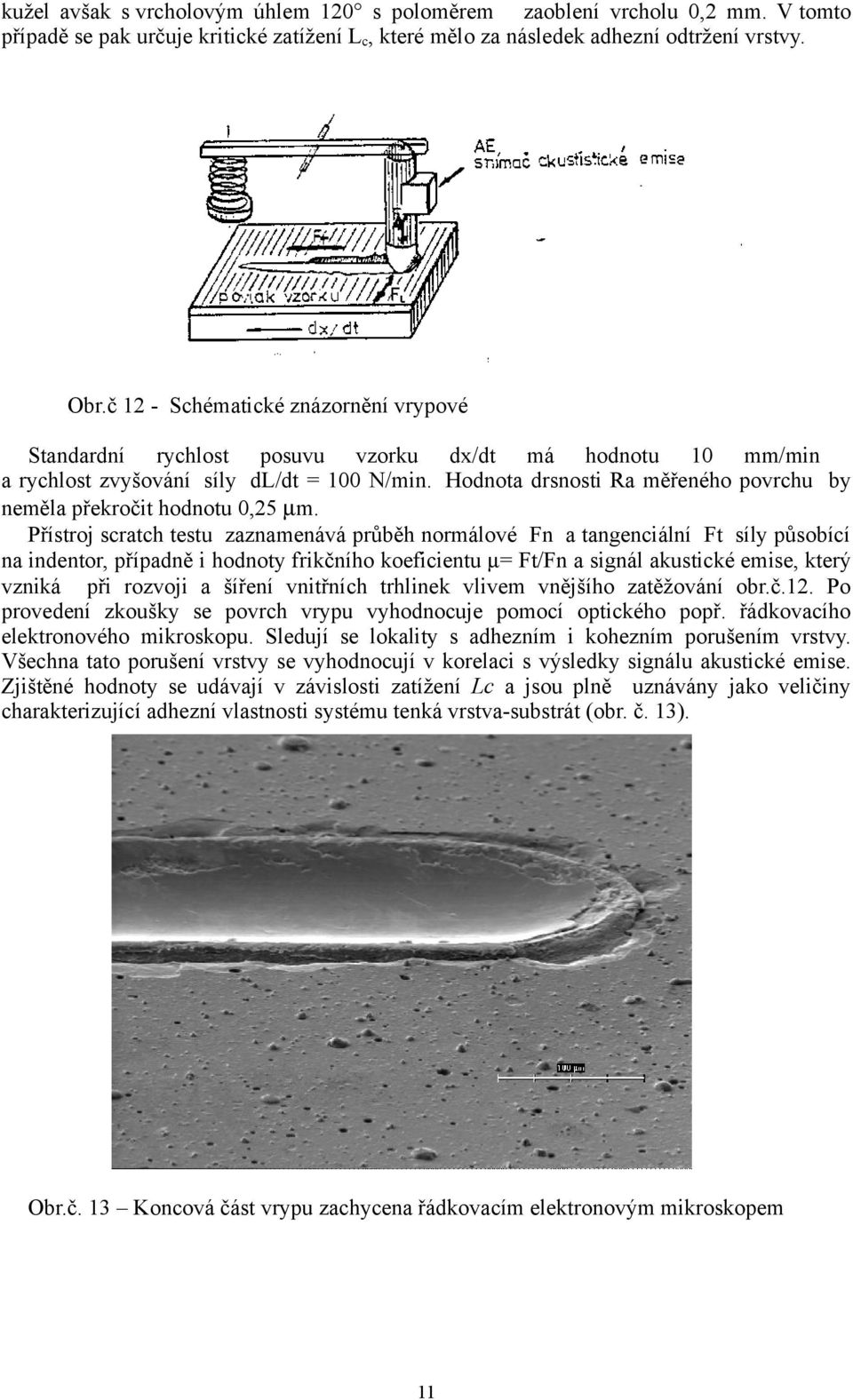 Hodnota drsnosti Ra měřeného povrchu by neměla překročit hodnotu 0,25 µm.