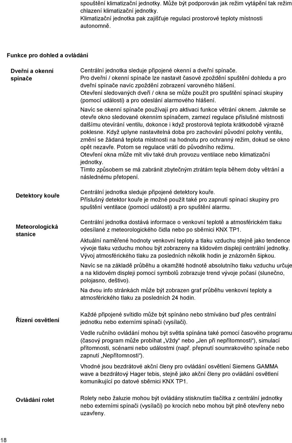 Pro dveřní / okenní spínače lze nastavit časové zpoždění spuštění dohledu a pro dveřní spínače navíc zpoždění zobrazení varovného hlášení.