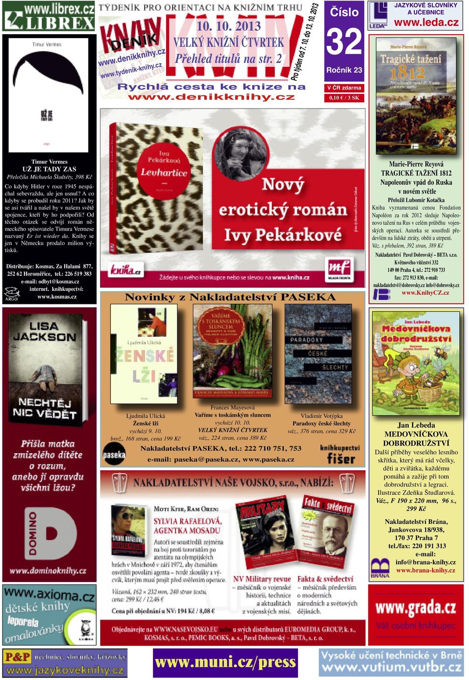Jak by se asi tvářil a našel by v našem světě spojence, kteří by ho podpořili? Od těchto otázek se odvíjí román německého spisovatele Timura Vermese nazvaný Er ist wieder da.