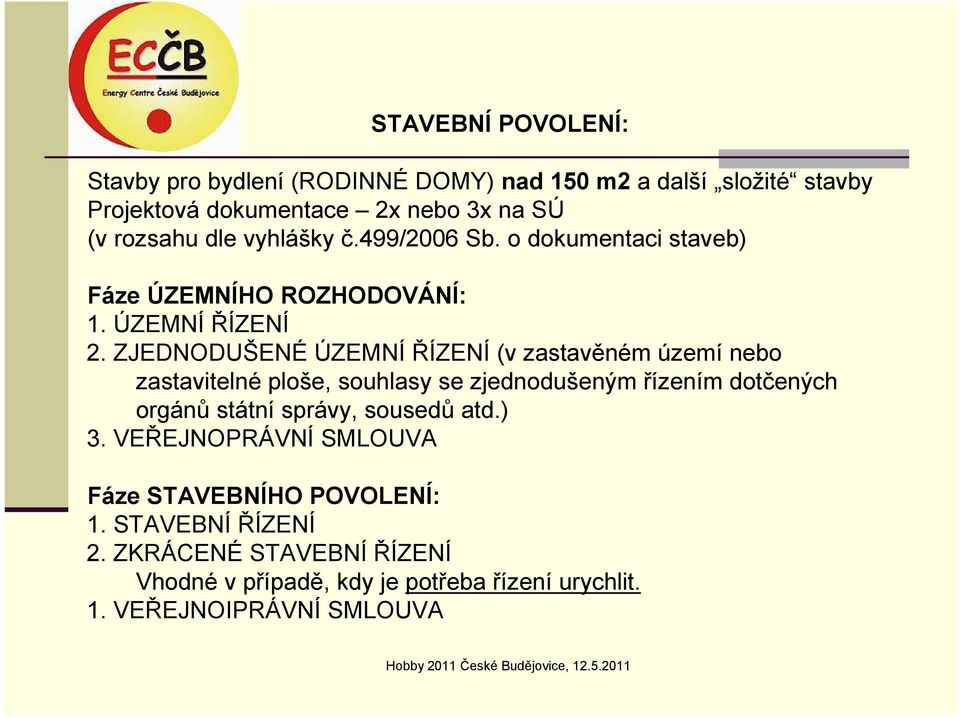 ZJEDNODUŠENÉ ÚZEMNÍ ŘÍZENÍ (v zastavěném území nebo zastavitelné ploše, souhlasy se zjednodušeným řízením dotčených orgánů státní správy,