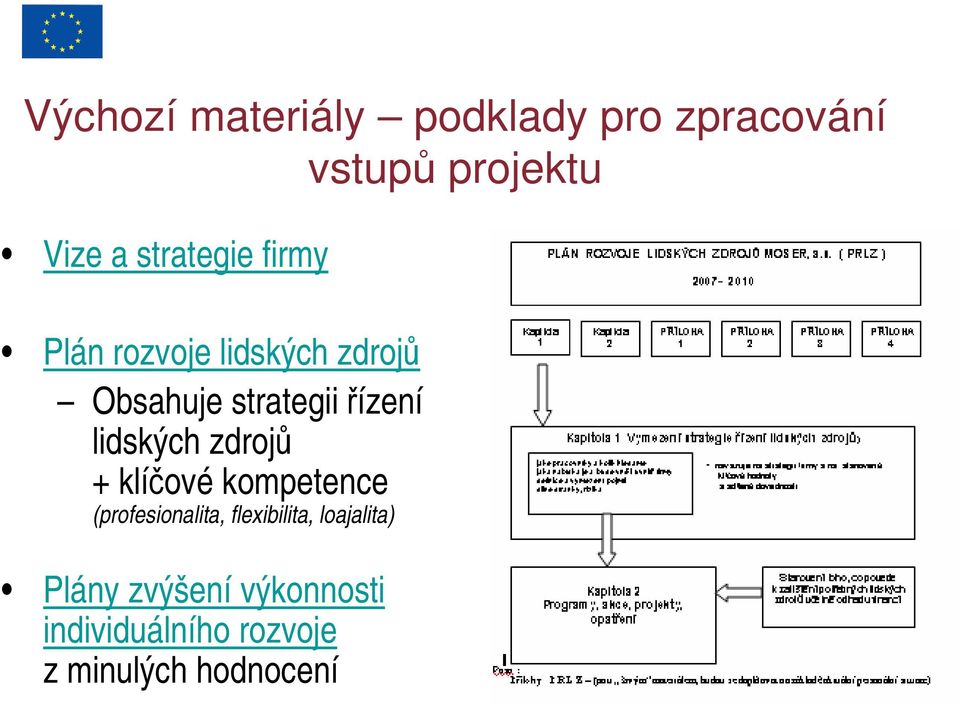 lidských zdrojů + klíčové kompetence (profesionalita, flexibilita,