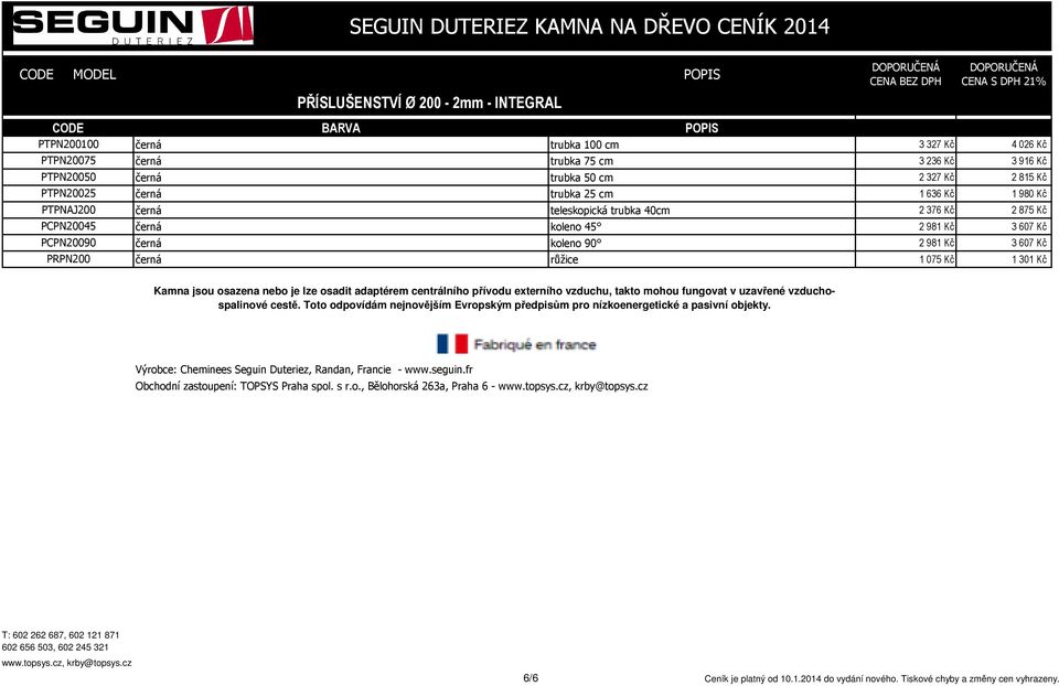 075 Kč 1 301 Kč Kamna jsou osazena nebo je lze osadit adaptérem centrálního přívodu externího vzduchu, takto mohou fungovat v uzavřené vzduchospalinové cestě.