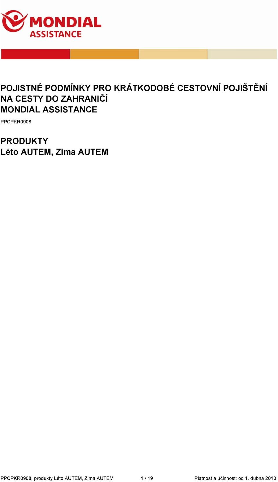 PRODUKTY Léto AUTEM, Zima AUTEM PPCPKR0908, produkty